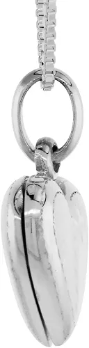 Vista 2 de Colgante de plata de ley con forma de corazón, grabado a mano, 0.5in