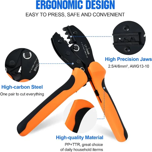 Vista 2 de Kit de herramientas de crimpado solar ECO-WORTHY 13 piezas - un crimpador, 10 pares de conectores solares, 2 pares de llaves de conector solar