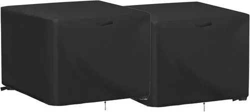 Vista 14 de Funda pequeña para mesa auxiliar de exterior, cubierta de mesa auxiliar de patio de 17 pulgadas para exteriores, funda impermeable para muebles