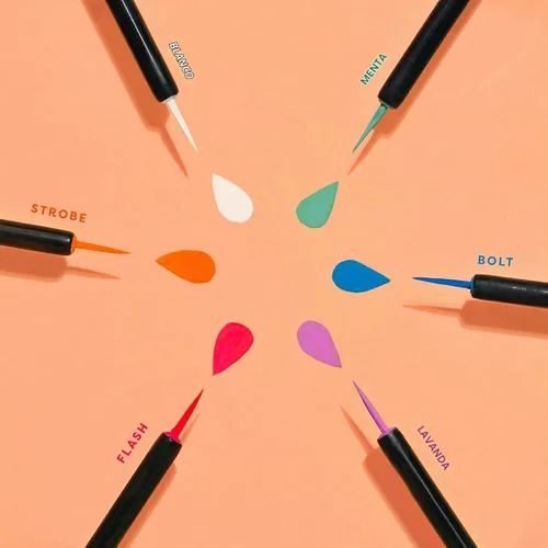 Vista 8 de Profusion Cosmetics Bright Lights UV Neon & Pastel Delineador de ojos - A prueba de manchas, delineador de ojos de larga duración con punta Bolt