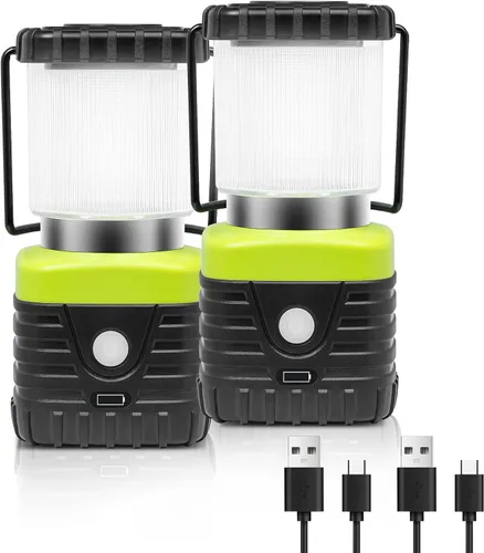 Vista 7 de Jarxin 1 unidad de linterna de camping LED luz cálida 3200K recargable de 1000 lm, batería externa de 4500 mAh, linterna para emergencias