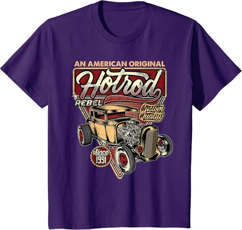 Vista 6 de Camiseta vintage Hot Rod Speed and Power para hombre Asphalt Grey