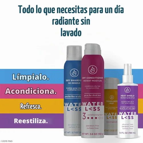 Vista 9 de Waterless Heat Shield Protect & Re-Style, sin sulfatos, para todo tipo de cabello, 6.4 onzas líquidas