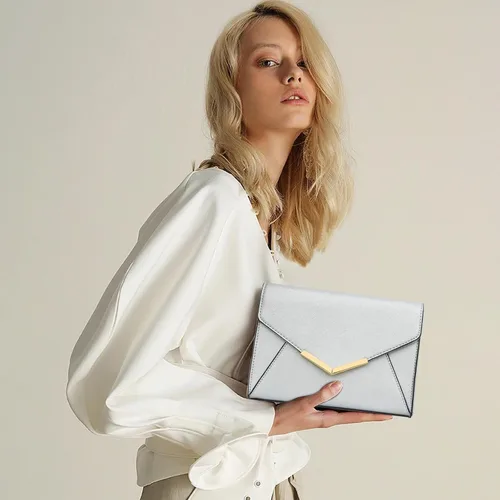 Vista 2 de KKXIU Elegante bolso de mano de piel sintética para mujer, bolso de mano plegable para fiesta, boda, baile de graduación