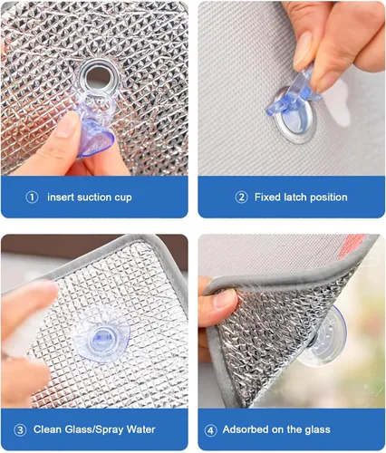 Vista 9 de Película reflectante de protección solar de privacidad no adhesiva, tinte total para ventana, bloqueo solar, aislamiento acústico, resistente al