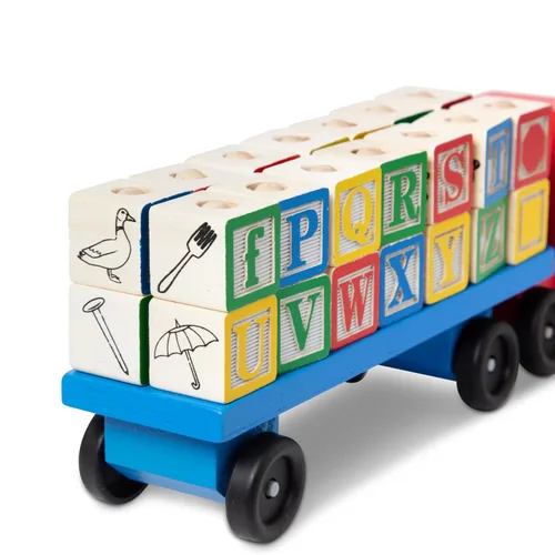 Vista 9 de Melissa & Doug Bloques de alfabeto camión de madera juguete educativo