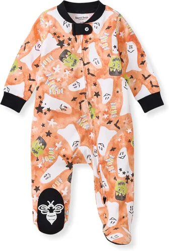 Vista 26 de Burt's Bees Baby Pijama con pies de algodón orgánico para niña Cozy Teddies - Paquete de 1