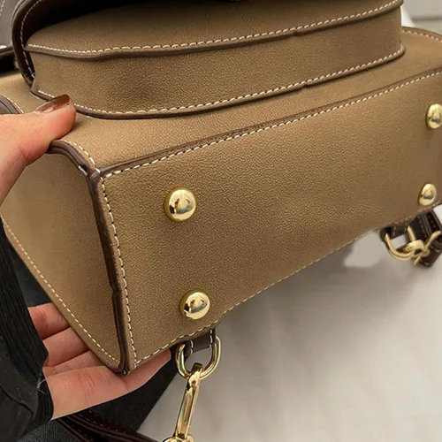 Vista 7 de Mochilas de cuero de la PU de los estilos coreanos de la vendimia para las mujeres del bolso del hombro suave del bolso ergonómico Day, Color café