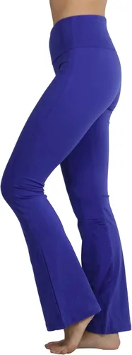 Vista 3 de ToBeInStyle Leggings de yoga acampanados para mujer, cómodos, de mezcla de algodón