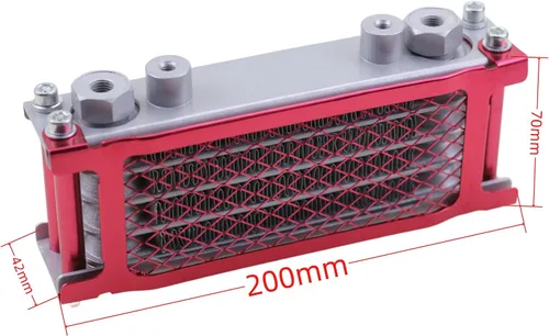 Vista 2 de Trkimal Kits de refrigeración de aceite de motor, radiador para Pit Dirt Bike ATV Motocicleta Quad Moto 125CC 140CC Tao Tao Bosuer KAYO Apollo Gold