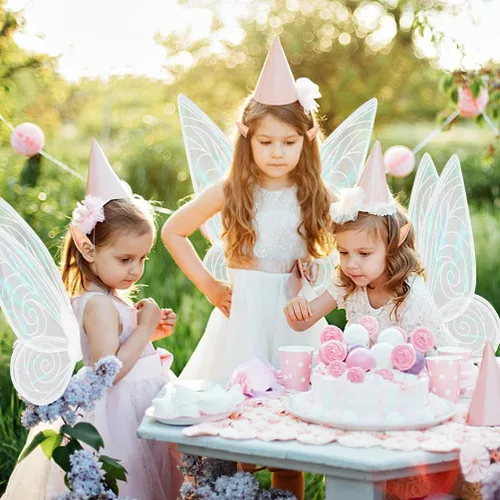 Vista 3 de Myyunhx Disfraz de hada de mariposa para mujer, alas de hada de ángel, disfraz de hada de mariposa para niñas