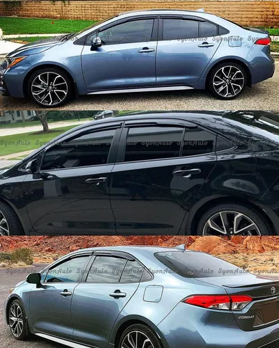 Vista 5 de Compatible con Toyota Corolla Sedan JDM 3D Mugen 2020-2025, visera de ventana estilo lluvia