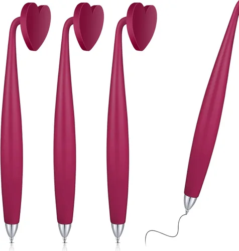 Vista 8 de Glenmal 3 bolígrafos magnéticos de tinta negra, divertido bolígrafo con forma de corazón para refrigerador y otras superficies magnéticas, regalos