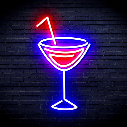 Vista 13 de AdvPro Seco Martini Flex Silicona LED Neon Sign - Azul - st16s32-fnu0207-b