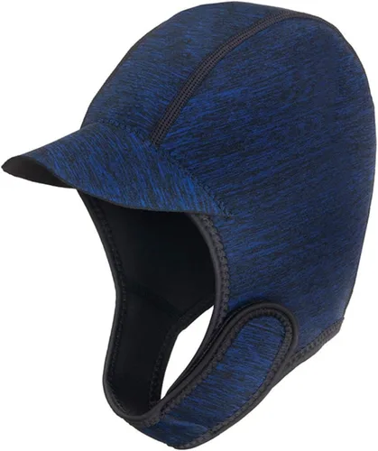 Vista 5 de Gorro de neopreno ajustable para surf, buceo, kayak, rafting, canoa, esnórquel, natación, gorro de natación de 0.079 pulgadas con correa