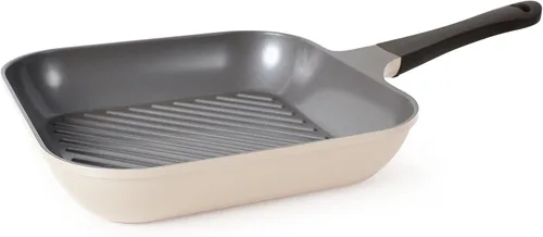 Vista 9 de Neoflam Eela - Parrilla cuadrada antiadherente de 11 pulgadas con crestas de corte, revestimiento de cerámica Ecolon sin PFOA para sartén, asar