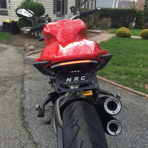Vista 8 de New Rage Cycles Eliminador de guardabarros compatible con el ecualizador de doble carga Ducati Monster 1200 (2014-2016)