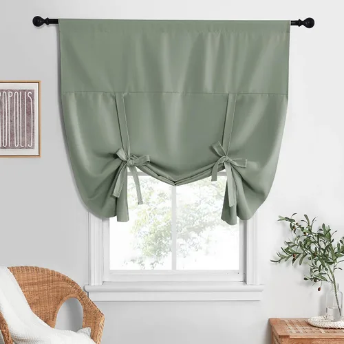 Vista 66 de NICETOWN Cortina Opaca con Aislamiento Térmico – Persiana Enrollable para Ventana de Bebé para Dormitorio/Acción de Gracias
