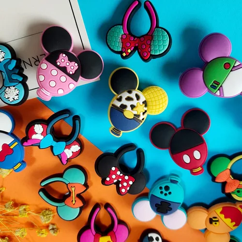 Vista 6 de Dijes para zapatos de ratón para zuecos, paquetes de gibbets de moda, pulseras con agujero, accesorios para niños, adolescentes, mujeres, regalos