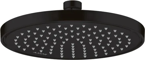 Vista 3 de AXOR ShowerSolutions 35369341 - Cabezal de ducha de 9 pulgadas, 1 pulverizador de lluvia en cromo negro cepillado Cromo cepillado negro