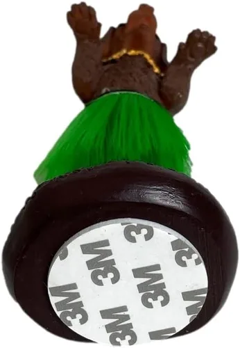 Vista 6 de Franchise Figurine Co Chocolate Labrador Dashboard Hula Dog 6 pulgadas 6" Hawaiian Bobblehead Figurine para automóvil, escritorio y hogar Regalo