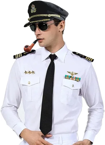 Vista 15 de Ibeauti Gorra unisex ajustable para adultos, disfraz de capitán Almirante, gorra de marinero para cosplay