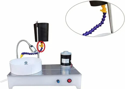 Vista 4 de Máquina facetadora de pulido de piedras preciosas Máquina pulidora de gemas facetadas Pulidora de joyas Máquina lapidaria Amoladora plana 2800RPM