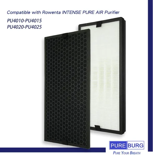 Vista 2 de PUREBURG Kit de filtro HEPA de repuesto compatible con purificadores de aire Rowenta INTENSE PURE PU40XX Series PU4010 PU4015 PU4020 PU4025 Parte #