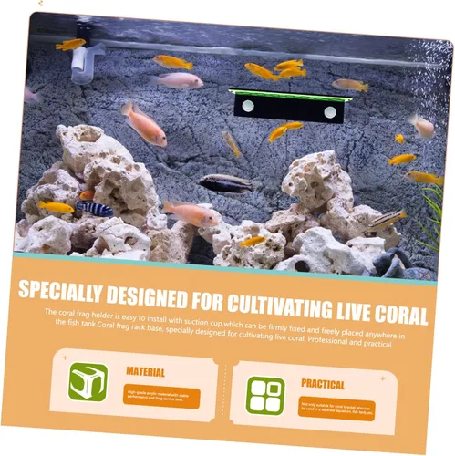 Vista 8 de balacoo Soporte fluorescente para acuario soporte de coral verde soporte de ventosa