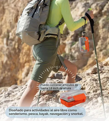 Vista 5 de Pequeña caja impermeable mini caja seca contenedor impermeable, caja de almacenamiento hermética, pequeñas cajas impermeables para kayak, canotaje