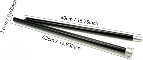 Vista 3 de sumrica Varita de aluminio para bailar de mago mágico Trucos de magia en varita de aire, truco flotante equilibrado de levitación de bastón, truco