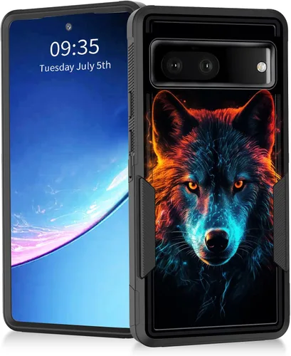 Vista 48 de Funda para Pixel 7a, resistente de doble capa híbrida de policarbonato duro de goma suave a prueba de golpes para Google Pixel 7A 6.1 pulgadas