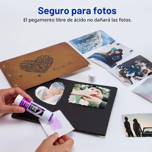Vista 5 de Avery Pegamento en barra, morado que desaparece, lavable, no tóxico, 1.27 oz, 6 barras de pegamento (98071)
