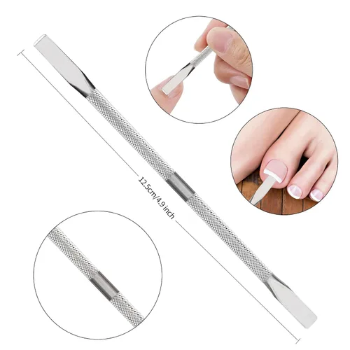 Vista 6 de Kit de pedicura 6 en 1, lima y elevador para uñas encarnadas con estuche de almacenamiento, kit profesional de herramientas de acero inoxidable