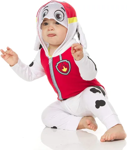 Vista 6 de Paw Patrol Disfraz de Marshall para niños con capucha y visera de malla