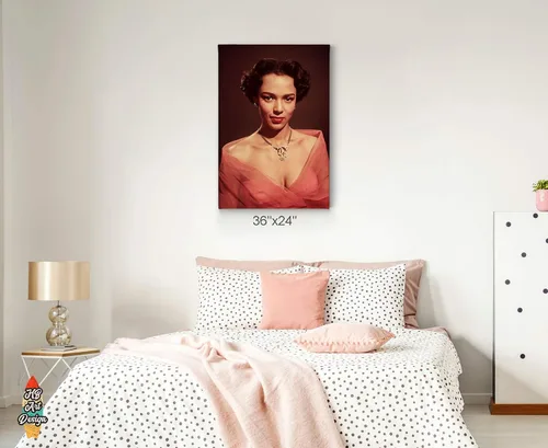 Vista 4 de Iconic Canvas Wall Art V32 - Lienzo decorativo para sala de estar o dormitorio