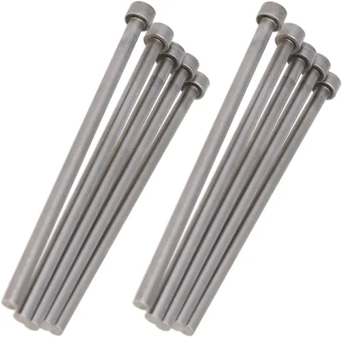 Vista 15 de Auniwaig 0.059 in de diámetro punta redonda de acero recto eyector Pin Punch 3.937 in largo gris plateado 20pcs