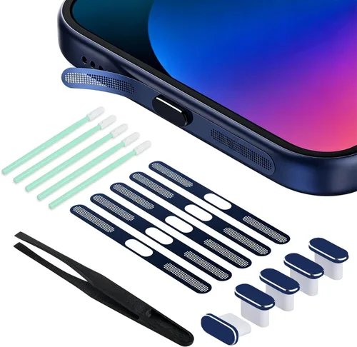 Vista 10 de 20 tapones antipolvo para iPhone 14, 14 Pro Max, 13, 13 Pro Max, 12, 12 Pro Max, 11, 11 Pro, X, XS, XR, 8, 7, iPhone Lightning puerto de carga