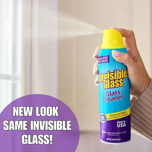 Vista 6 de Limpiador premium de vidrio Invisible Glass 91160, 19 onzas líquidas. 1 Paquete (con lata fácil de agarrar)