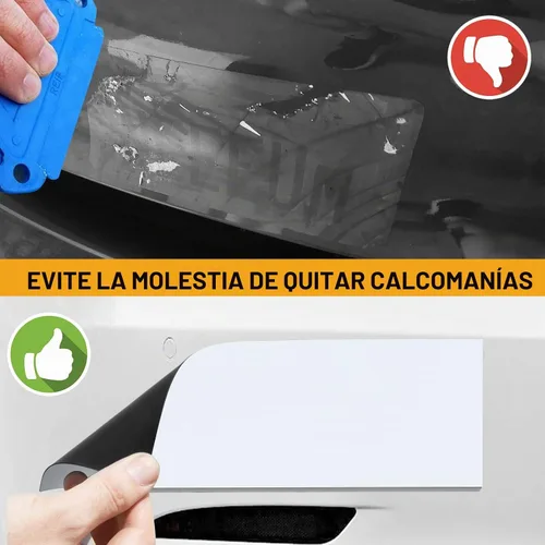 Vista 5 de 4 piezas, 12 x 4 pulgadas, imanes para parachoques, lámina de adhesivo magnético flexible con autoadhesivo, convierte cualquier calcomanía en un imán