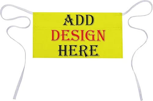 Vista 33 de HooSo Delantal de cocina personalizado, diseño de nombre, logotipo, foto, delantal de poliéster ajustable con dos bolsillos delanteros
