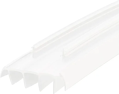 Vista 6 de Parte inferior de puerta de inserción estilo ranura de PVC con aletas de burlete, 1 3/4" de ancho (blanco, 36 1/4")