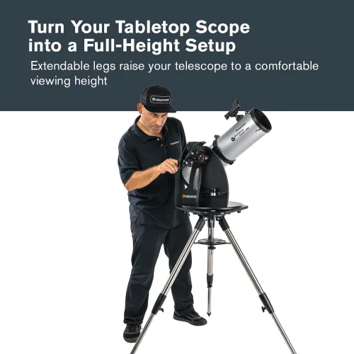 Vista 3 de Celestron – Trípode para Dobsoniano de Sobremesa – Trípode Sólido, Robusto y Ajustable – Exclusivamente para el StarSense Explorer de Sobremesa