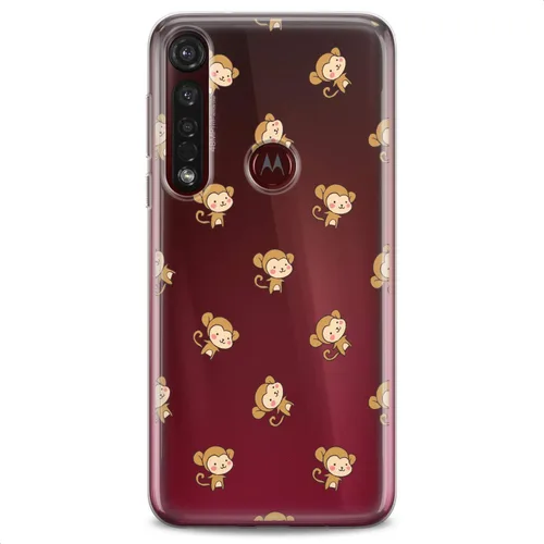 Vista 4 de Funda de TPU compatible con Motorola G9 G8 Plus G7 E20 P40 Z4 Edge 20 G22 Stylus Monkey Impresionante Suave Lindo Kawaii Femenino Niñas Diseño