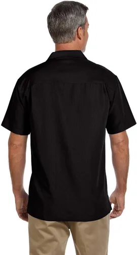 Vista 4 de Harriton, camisa de campamento, textura barbados, para hombre, Classic, XXL, Verde Palma