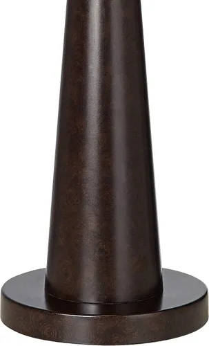 Vista 7 de Franklin Iron Works Tremont - Lámpara de mesa rústica de granja con puerto de carga USB de 31.5 pulgadas de alto, metal de bronce, pantalla