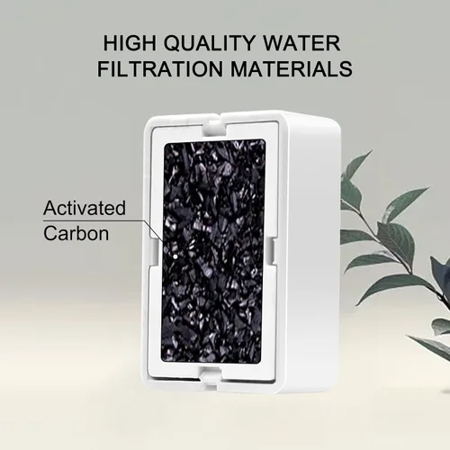 Vista 4 de Petilog Filtros de fuente de agua para gatos, 8 filtros de carbono y 2 filtros de espuma con soportes, filtros de fuente de agua para mascotas