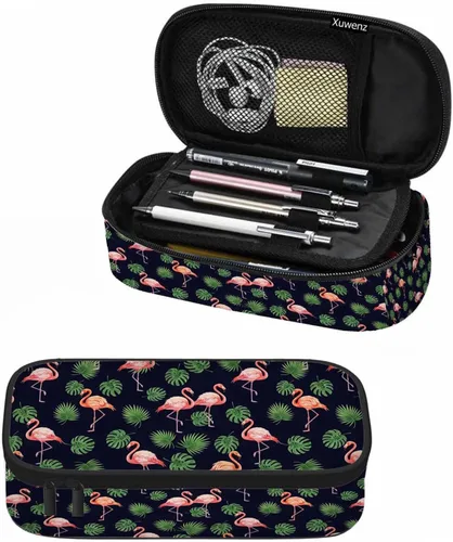 Vista 18 de Estuche organizador de lápices de alpaca, diseño de llama, hojas de animales, caja de papelería, caja de maquillaje, suministros escolares
