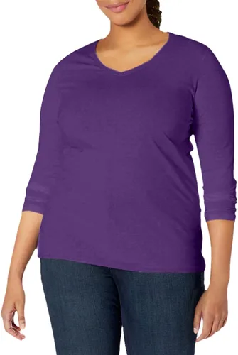 Vista 8 de JUST My Size Just My Size - Camiseta de manga larga con cuello en V para mujer Deep Dive