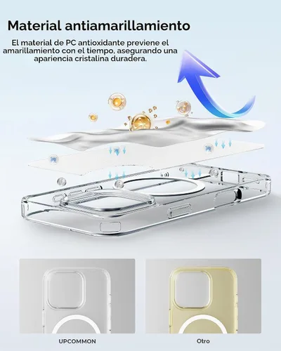 Vista 5 de Crystal Fit - Funda magnética transparente para iPhone 16, compatible con MagSafe, antiamarilleo, funda protectora delgada (para iPhone 16)